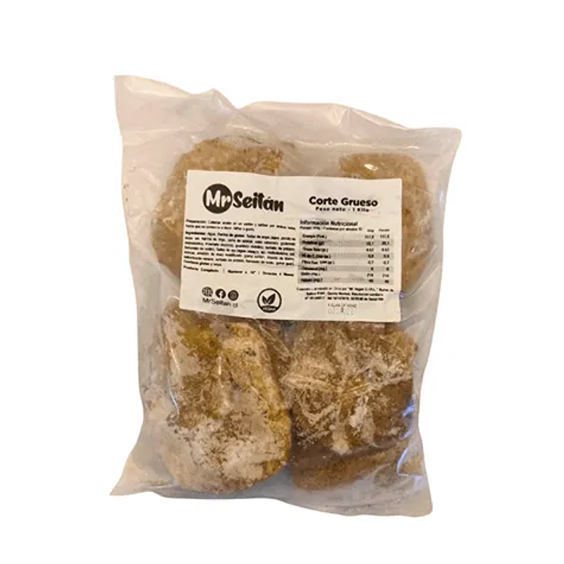 Seitán Corte Grueso (Bistec) 1k - Mr. Seitán 1