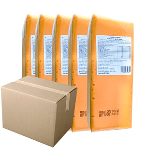 Caja 5 Barras Queso Vegetal Cheddar 2,5 KG – Mama's Mozza