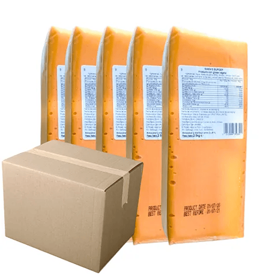 Caja 5 Barras Queso Vegetal Cheddar 2,5 KG – Mama's Mozza 1