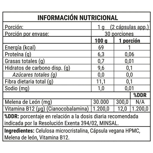 Melena de León Capsulas 60u - New Pharma 3