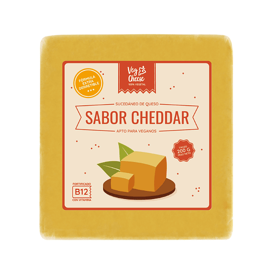 Queso vegetal en trozo cheddar 200g - VegCheese 1