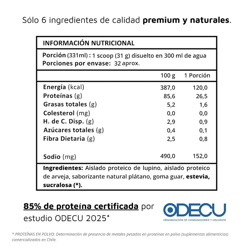 Lupine Protein Plátano 1k - Prote & Co 3