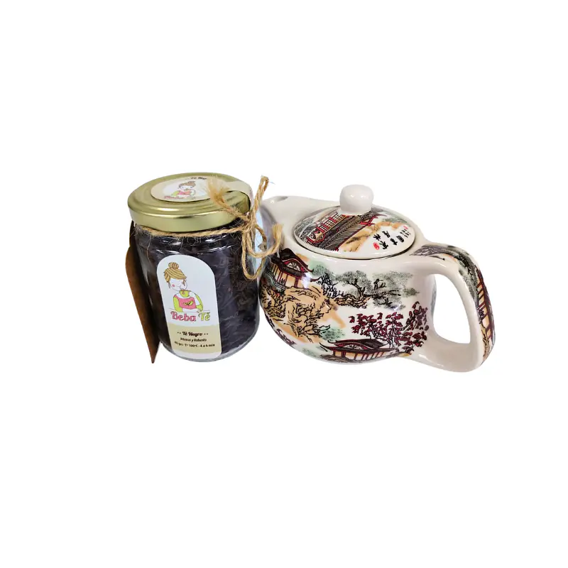 Pack Tetera Cerámica y Té Negro Ceylan 40g 1