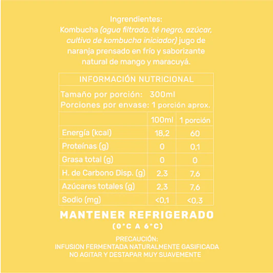 Kombucha Mango Maracuya Lata 350cc - Ghali 3