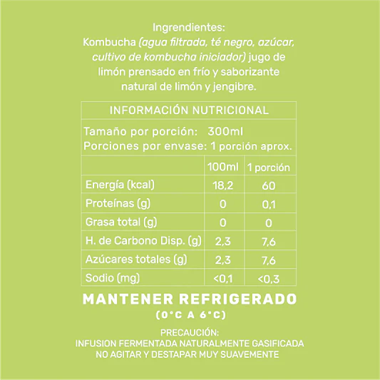 Kombucha Limón Jengibre Lata 350cc - Ghali 3