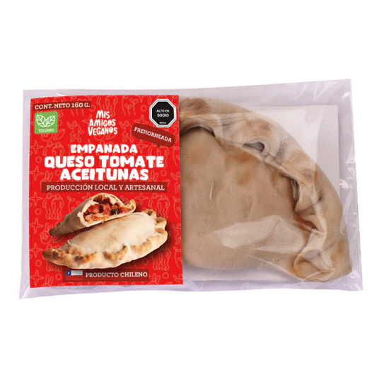 Empanada Vegana Queso Tomate Aceituna 160g - Amigos Veganos 1