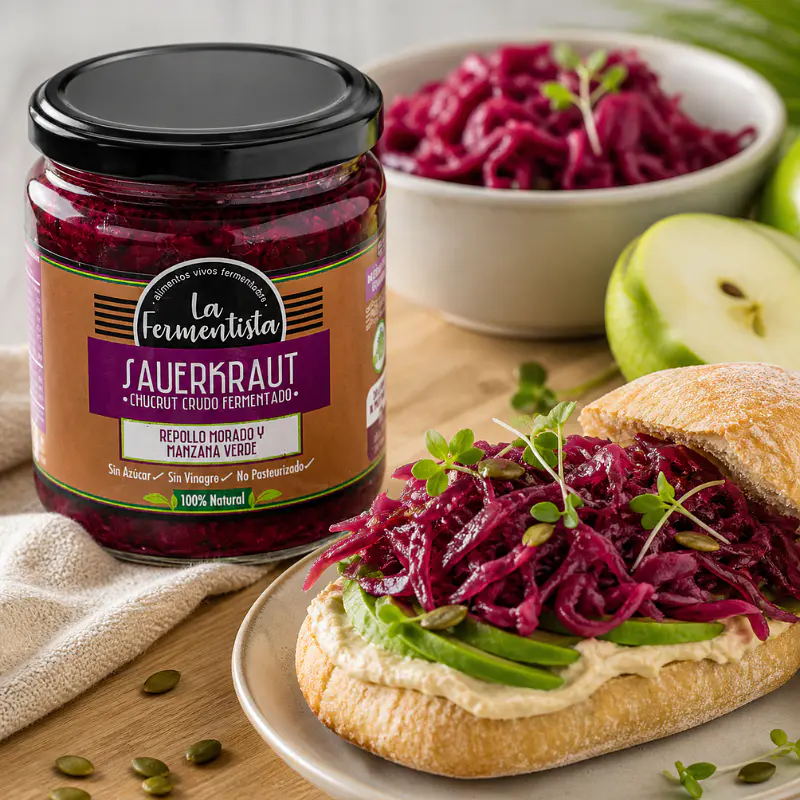 Chucrut Clásico Purpura 400g - La Fermentista  2