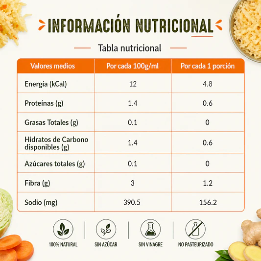 Chucrut Raíces Nobles 400g - La Fermentista  3