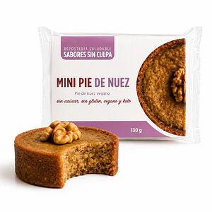 Pie Nuez Vegano 130g - Sabores Sin Culpa 