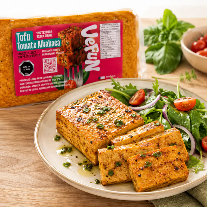 Tofu Tomate Albhaca 500g - Vefun 2