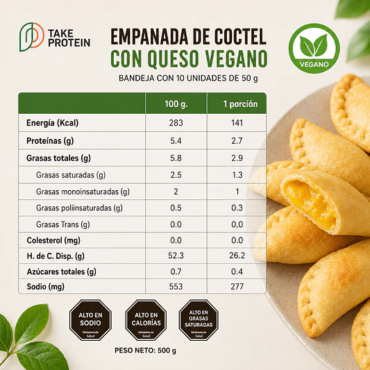 Empanada de Coctel con Queso Vegano 500g - Take Protein  3