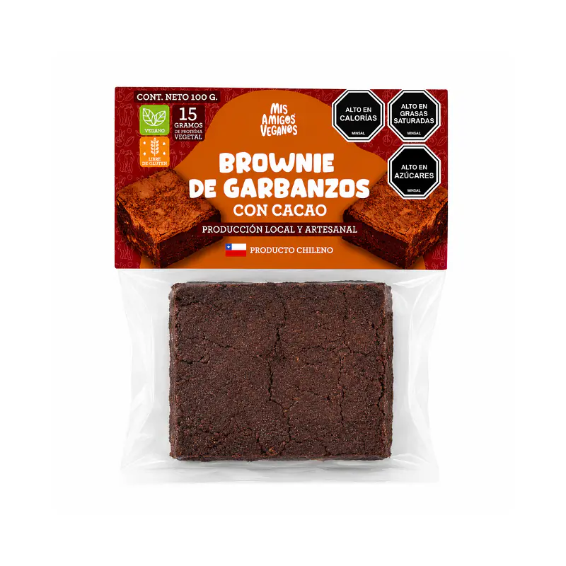 Brownie de garbanzos 115g - Amigos Veganos 1