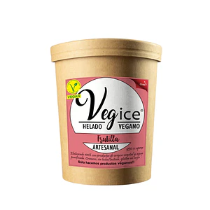 Helado Vegano Artesanal de Frutilla 800cc - Vegice 