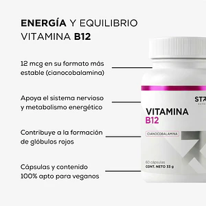Vitamina B12 60u - Strive Nutrition 