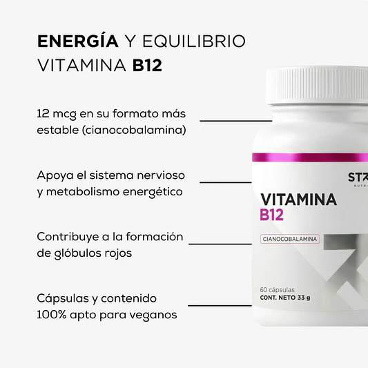 Vitamina B12 60u - Strive Nutrition  2