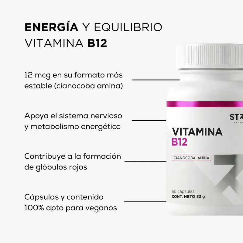 Vitamina B12 60u - Strive Nutrition  2
