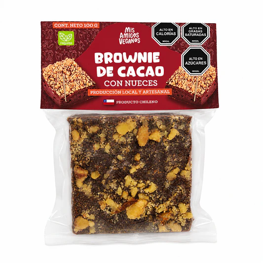 Brownie de cacao con nueces 115g - Amigos Veganos 1