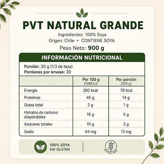 Proteína de Soya Texturizada Sin Gluten 900g - Vive Vegano  4