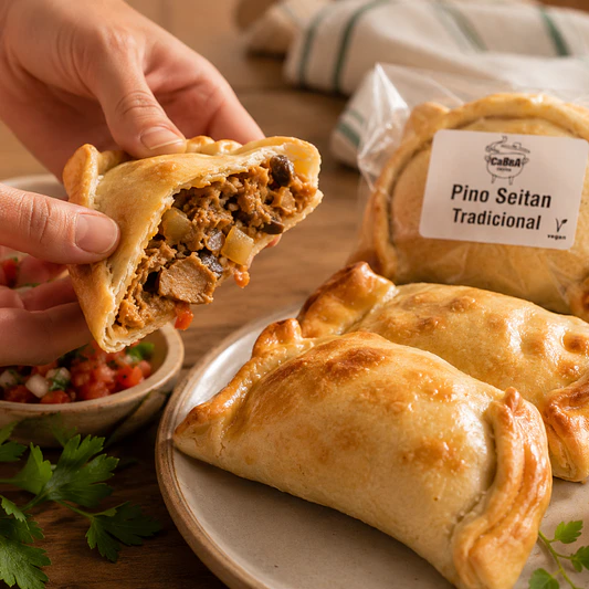 Empanada Tradicional de Pino Seitán 180g - Cabba Foods 2