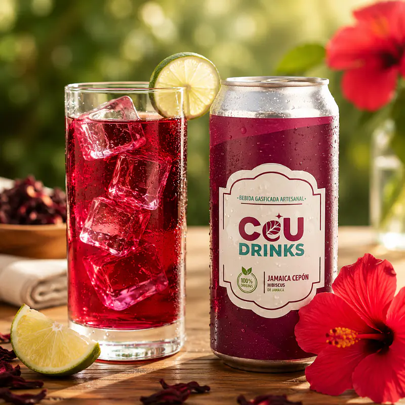 Bebida Gasificada Jamaica Cedrón 473ml - Ceu Drinks 2