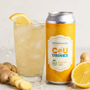 Bebida Gasificada Jengibre Limón 473ml - Ceu Drinks