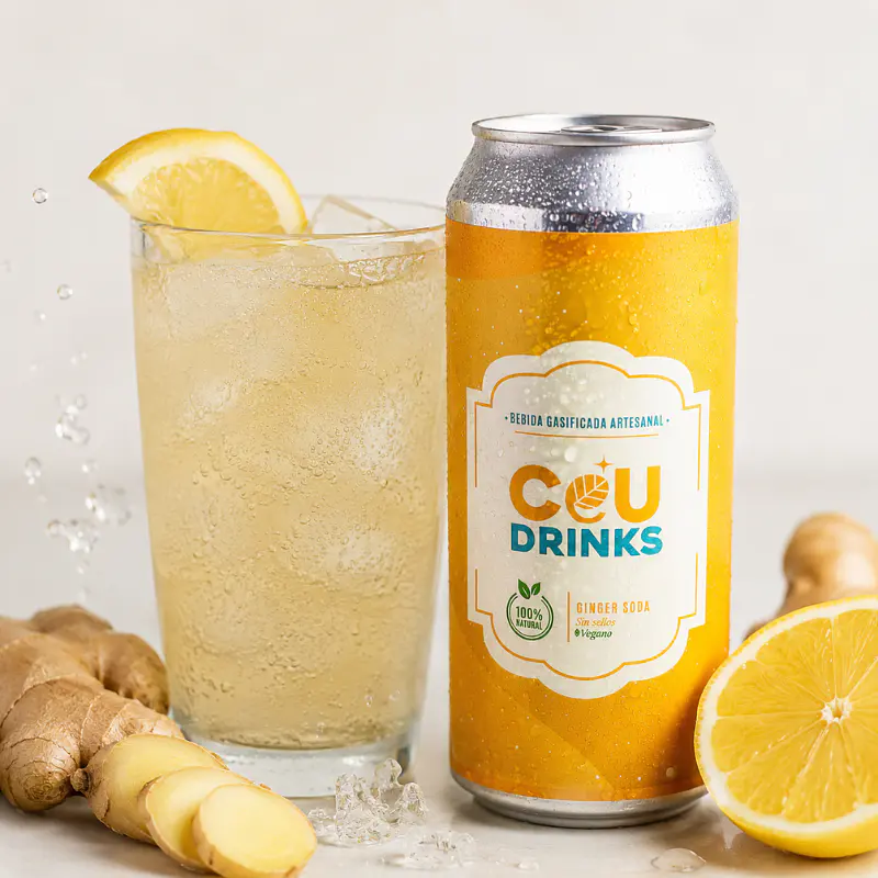 Bebida Gasificada Jengibre Limón 473ml - Ceu Drinks 2