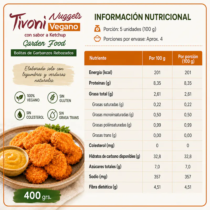 Nuggets 400g - Tivoni 3