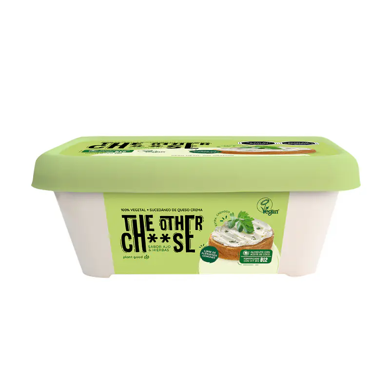 Queso Crema Vegetal Sabor Ajo & Hierbas 200g - The Other Cheese 1