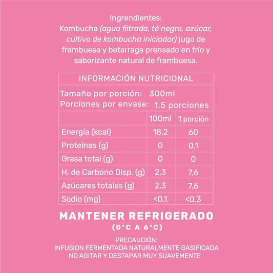 Kombucha Frambuesa 500cc - Ghali 3