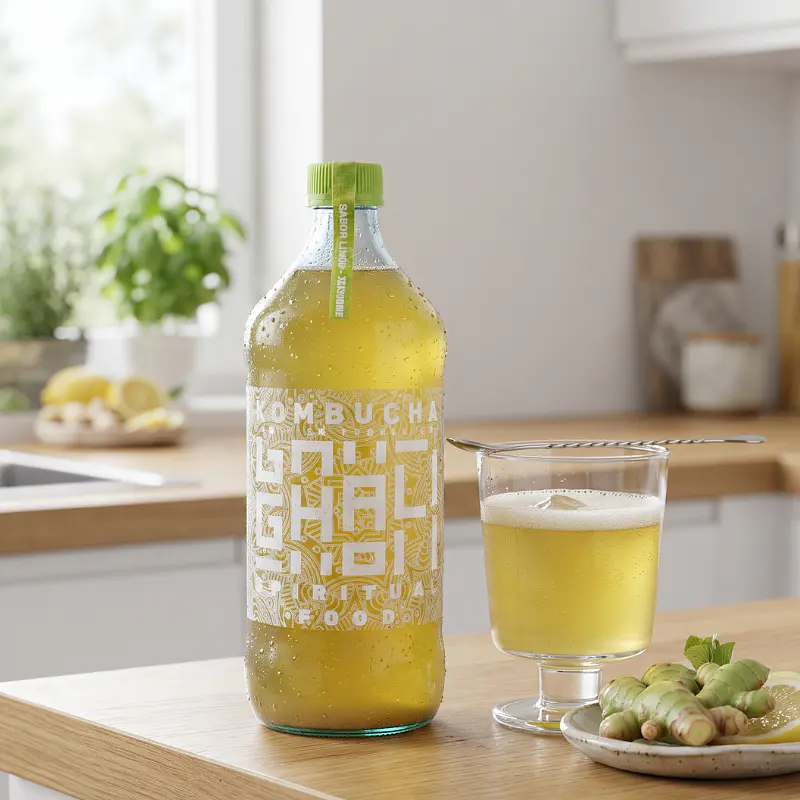 Kombucha Limón Jengibre 1L - Ghali 2