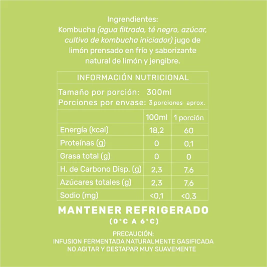 Kombucha Limón Jengibre 1L - Ghali 3