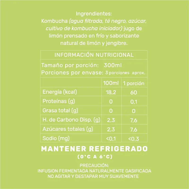 Kombucha Limón Jengibre 1L - Ghali 3