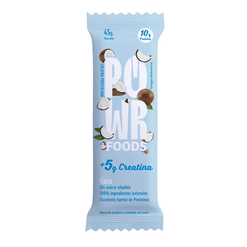 Barra Creatina Proteina Coco 45g - Power Foods 1