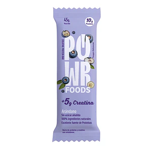 Barra Creatina Proteina Arándanos 45g - Power Foods