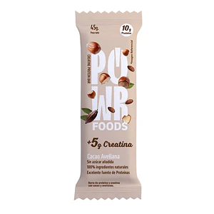 Barra Creatina Proteina Cacao 45g - Power Foods 