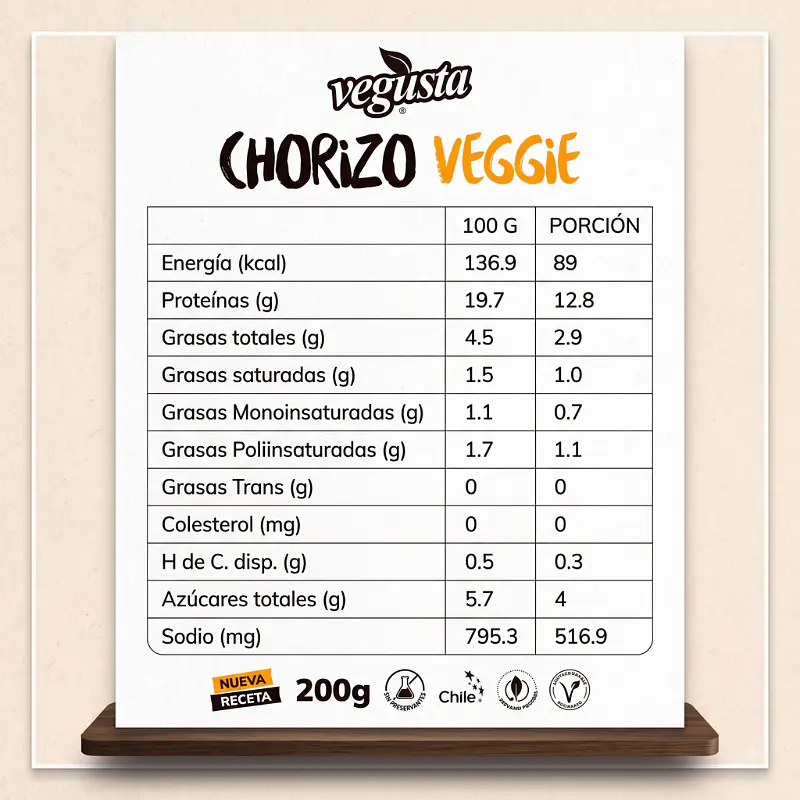 Chorizo Parrillero Vegano 200g - Vegusta  3