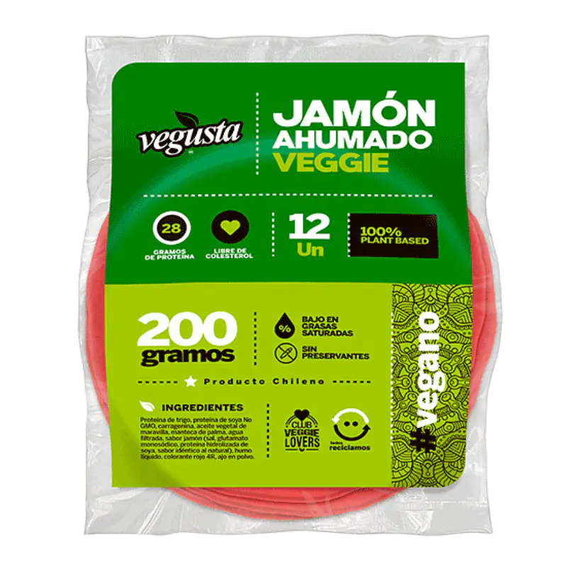 Jamón Ahumado Vegano 200g - Vegusta  1