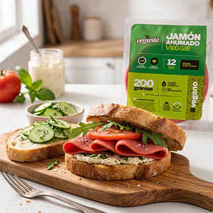 Jamón Ahumado Vegano 200g - Vegusta 
