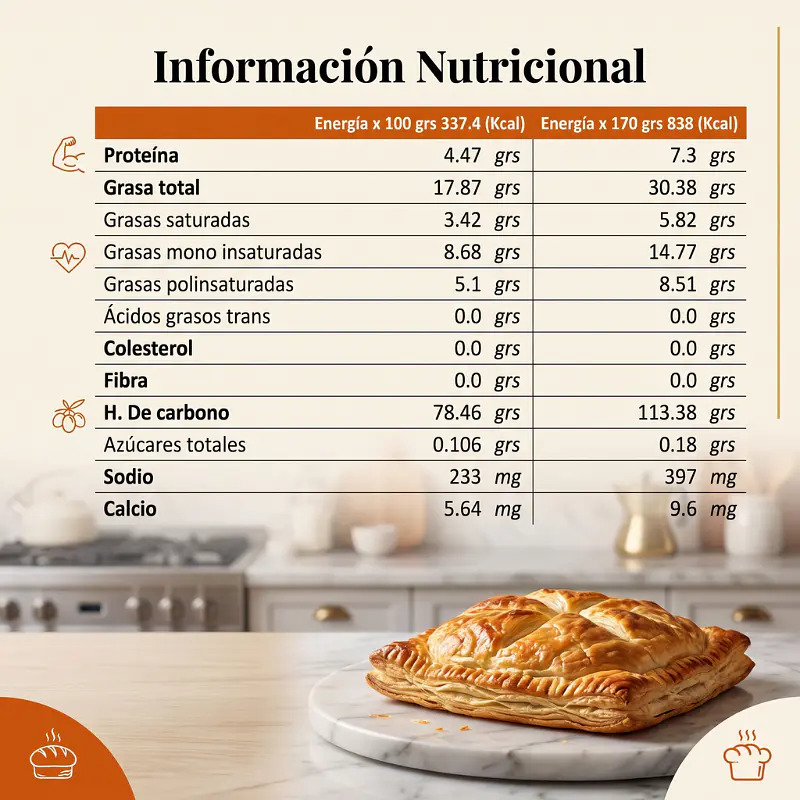 Empanada Vegana Hojaldre Queso 180g - Cabba Foods 3