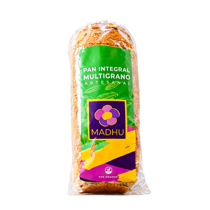 Pan Integral Multigrano Vegano 800g - Madhu 1