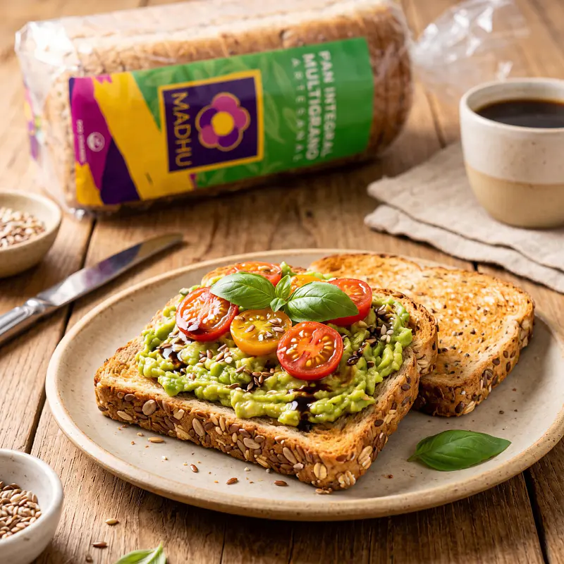Pan Integral Multigrano Vegano 800g - Madhu 2