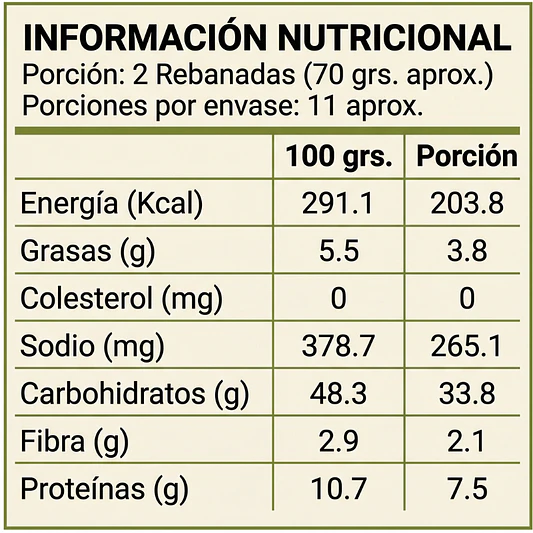 Pan Integral Multigrano Vegano 800g - Madhu 3