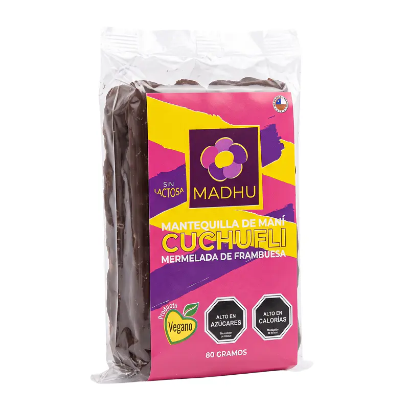Cuchufli Mantquilla de Maní y Frambuesa 80g - Madhu 1