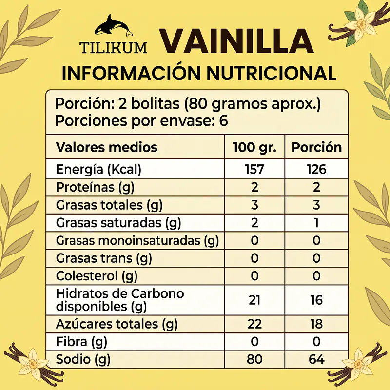 Helado Vegano de Vainilla 473ml - Tilikum 3