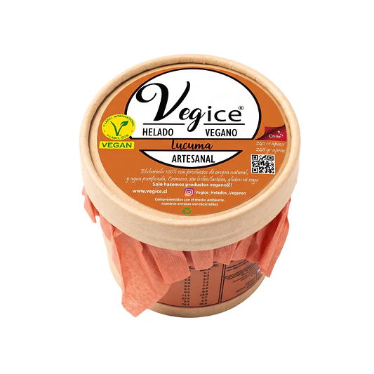 Helado Vegano de Lúcuma 240cc - Vegice  1
