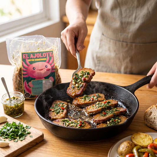 Seitán Chimichurri 500g - El Ajolote  2