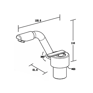 Grifería 12V monomando 20 cms para casa rodante camper y motorhome