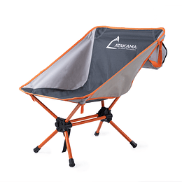 Silla Camping Láscar gris/naranja