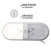 Foco LED 12/24V doble con interruptor blanco