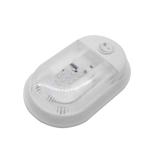 Foco LED 12/24V con interruptor blanco